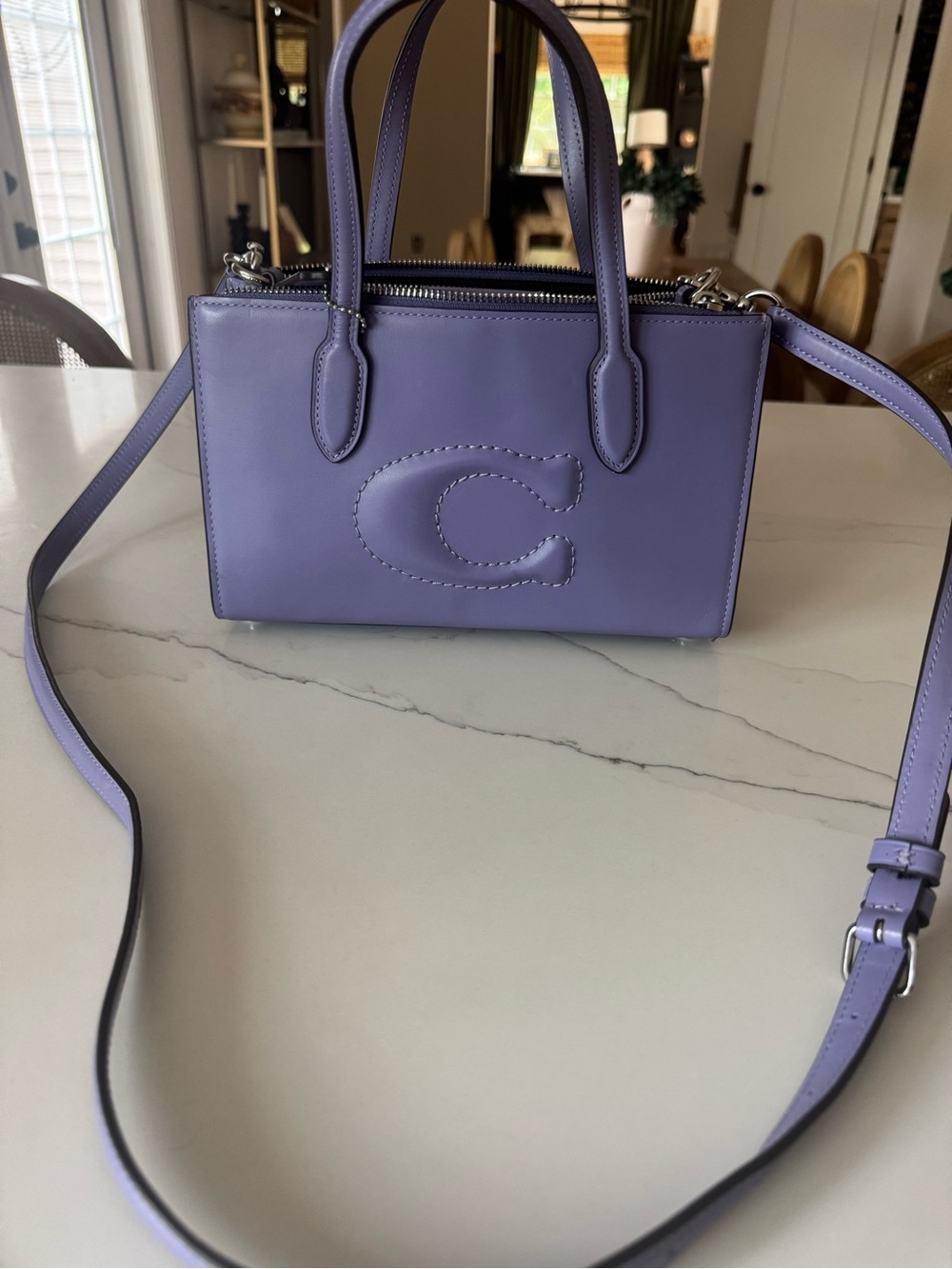 Lavender coach Nina Top-Handle Crossbody Bag